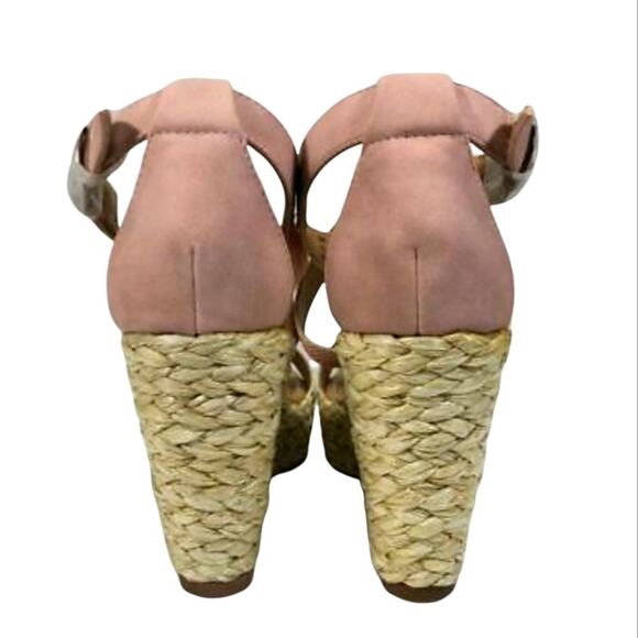 NWT Dolce by Mojo Moxy "Davenport" Strappy Espadrille Wedge Sandals Blush - Picture 2 of 6